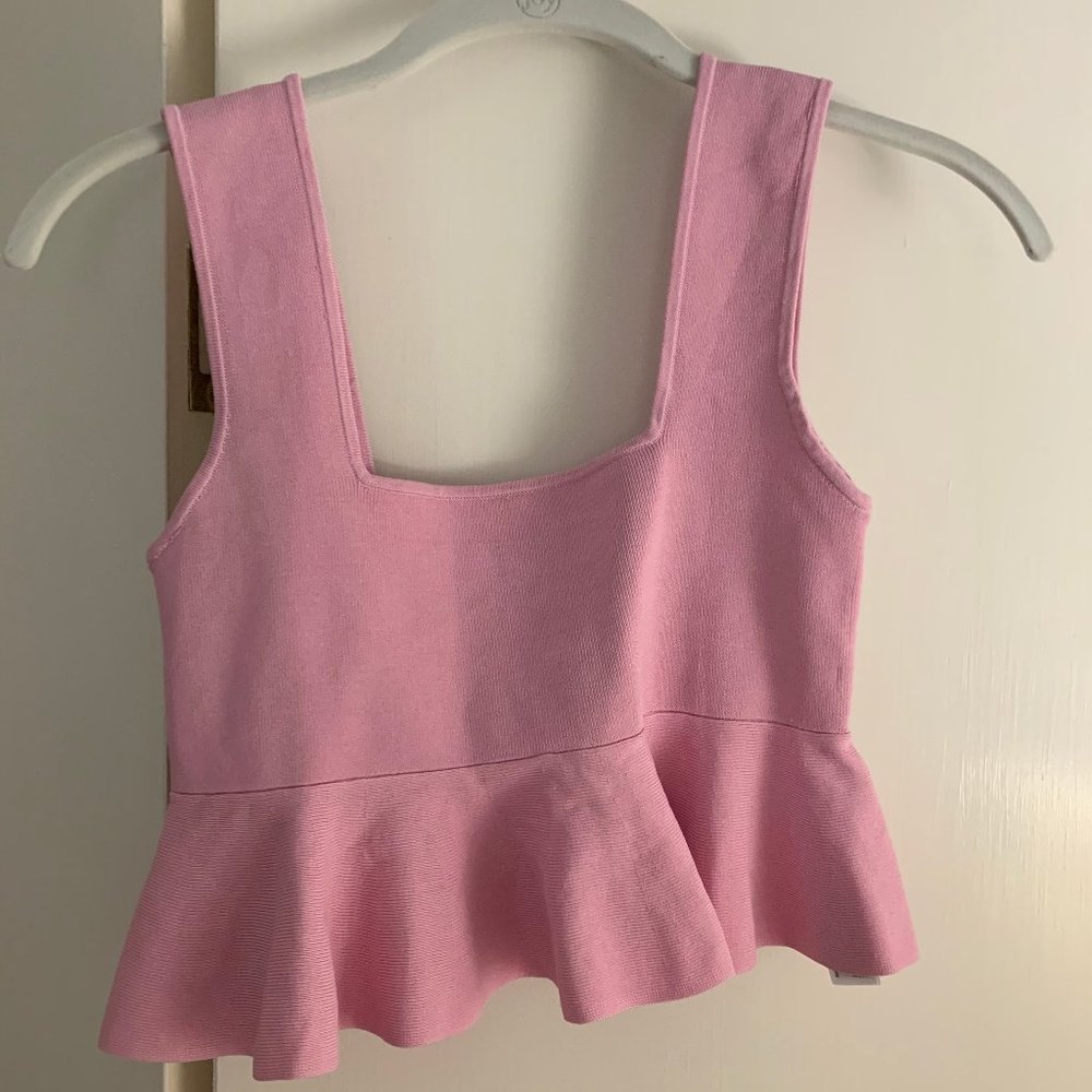 Zara Ruffle Crop Tank Top